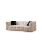 Casa si Gradina - Mobilier - Canapele si coltare - Canapele - Canapea 3 locuri, Hanah Home, lemn fag si pal, bej, 235x100x72 cm - Infinity.ro