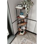 Casa si Gradina - Mobilier - Biblioteci si rafturi - Biblioteci - Biblioteca colt, Hanah Home, mdf, nuc, 34x34x139 cm - Infinity.ro