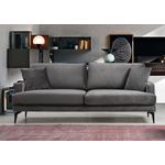 Casa si Gradina - Mobilier - Canapele si coltare - Canapele - Canapea 3 locuri, Hanah Home, lemn fag si pal, gri, 205x90x88 cm - Infinity.ro