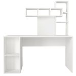 Casa si Gradina - Mobilier - Mese si birouri - Birouri - Birou de studiu, Hanah Home, pal melaminat, alb, 140x60x153.8 cm - Infinity.ro
