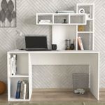 Casa si Gradina - Mobilier - Mese si birouri - Birouri - Birou de studiu, Hanah Home, pal melaminat, alb, 140x60x153.8 cm - Infinity.ro