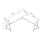 Casa si Gradina - Mobilier - Mese si birouri - Birouri - Birou de studiu, Hanah Home, pal melaminat, dore, 180x60x76 cm - Infinity.ro