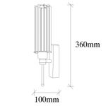 Casa si Gradina - Corpuri si surse de iluminat - Plafoniere, aplice si spoturi - Aplica de perete, Opviq, metal, negru auriu, 8x10x36 cm - Infinity.ro