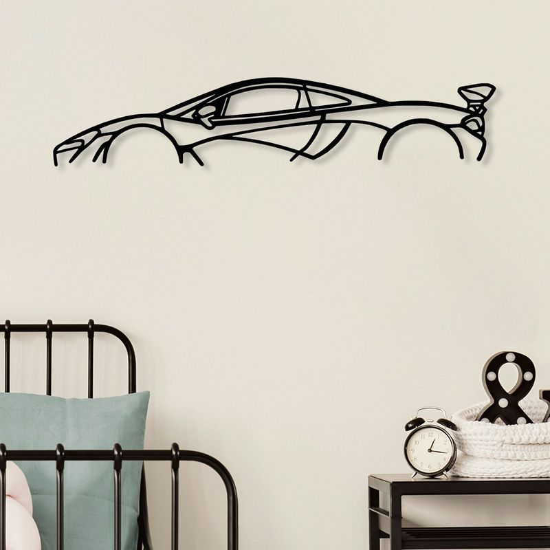 Casa si Gradina - Decoratiuni - Decoratiuni perete - Accesoriu decorativ de perete, Wallxpert, metal, negru, 68x14 cm - Infinity.ro