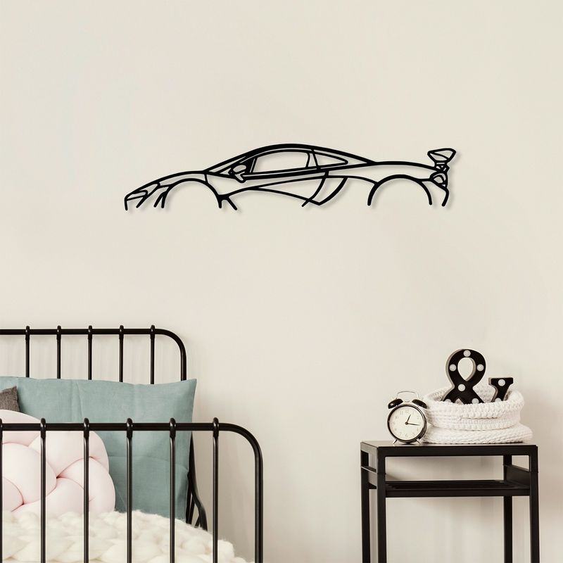 Casa si Gradina - Decoratiuni - Decoratiuni perete - Accesoriu decorativ de perete, Wallxpert, metal, negru, 68x14 cm - Infinity.ro