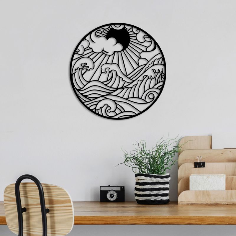 Casa si Gradina - Decoratiuni - Decoratiuni perete - Accesoriu decorativ de perete, Wallxpert, metal, negru, 47x47 cm - Infinity.ro