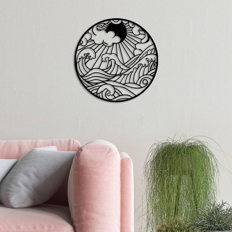 Casa si Gradina - Decoratiuni - Decoratiuni perete - Accesoriu decorativ de perete, Wallxpert, metal, negru, 47x47 cm - Infinity.ro