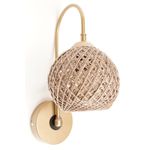 Casa si Gradina - Corpuri si surse de iluminat - Plafoniere, aplice si spoturi - Aplica, Opviq, metal, capac iuta, maro, 25x25x25 cm - Infinity.ro