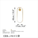 Casa si Gradina - Corpuri si surse de iluminat - Plafoniere, aplice si spoturi - Aplica, Opviq, metal, auriu, 17x48x10 cm - Infinity.ro