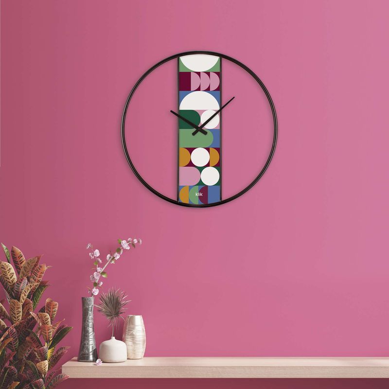 Casa si Gradina - Decoratiuni - Ceasuri - Ceas de perete decorativ, Wallxpert, otel si mdf, multicolor, 62x62 cm - Infinity.ro