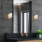 Casa si Gradina - Corpuri si surse de iluminat - Plafoniere, aplice si spoturi - Aplica de perete, Opviq, metal, auriu, 10x19x23 cm - Infinity.ro