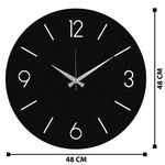 Casa si Gradina - Decoratiuni - Ceasuri - Ceas de perete decorativ, Wallxpert, metal, negru, 48x48 cm, 279ENZ1832 - Infinity.ro