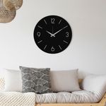 Casa si Gradina - Decoratiuni - Ceasuri - Ceas de perete decorativ, Wallxpert, metal, negru, 48x48 cm, 279ENZ1832 - Infinity.ro