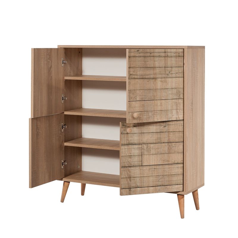 Casa si Gradina - Mobilier - Dulapuri si sifoniere - Dulapuri - Dulap multifunctional, Hanah Home, pal melaminat, stejar sonoma, 95x36x111 cm, 863SPH3933 - Infinity.ro
