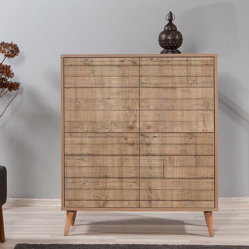 Casa si Gradina - Mobilier - Dulapuri si sifoniere - Dulapuri - Dulap multifunctional, Hanah Home, pal melaminat, stejar sonoma, 95x36x111 cm, 863SPH3933 - Infinity.ro