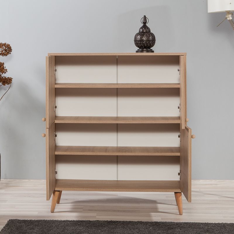 Casa si Gradina - Mobilier - Dulapuri si sifoniere - Dulapuri - Dulap multifunctional, Hanah Home, pal melaminat, stejar sonoma, 95x36x111 cm, 863SPH3933 - Infinity.ro