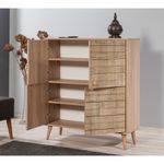 Casa si Gradina - Mobilier - Dulapuri si sifoniere - Dulapuri - Dulap multifunctional, Hanah Home, pal melaminat, stejar sonoma, 95x36x111 cm, 863SPH3933 - Infinity.ro