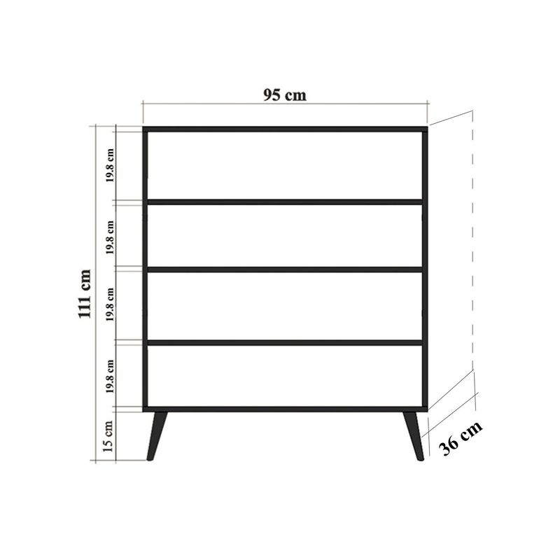 Casa si Gradina - Mobilier - Dulapuri si sifoniere - Dulapuri - Dulap multifunctional, Hanah Home, pal melaminat, stejar sonoma, 95x36x111 cm, 863SPH3933 - Infinity.ro