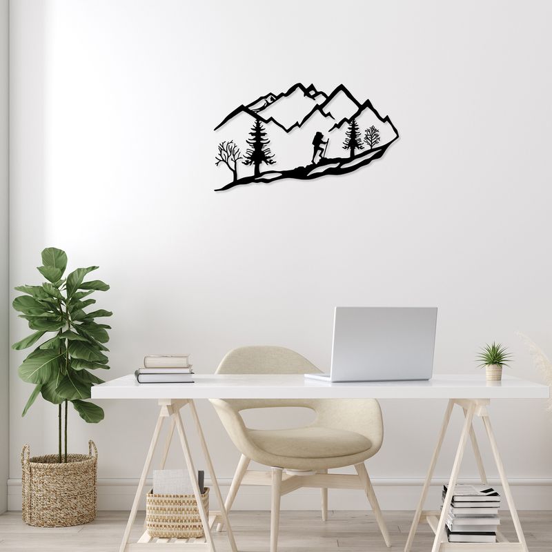 Casa si Gradina - Decoratiuni - Decoratiuni perete - Accesoriu decorativ de perete, Wallxpert, metal, negru, 90x45 cm - Infinity.ro