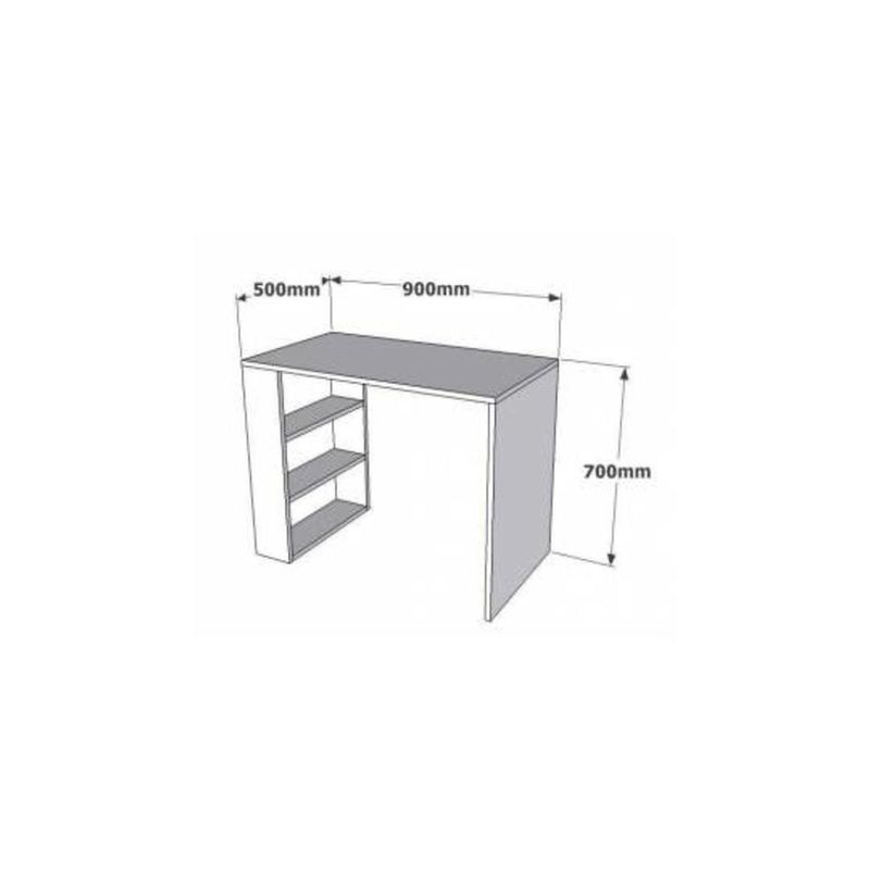 Casa si Gradina - Mobilier - Mese si birouri - Birouri - Birou, Hanah Home, pal melaminat, pin atlantic, 90x50x70 cm - Infinity.ro