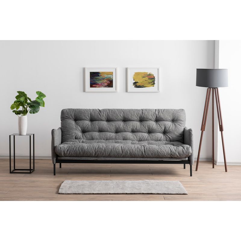 Casa si Gradina - Mobilier - Canapele si coltare - Canapele - Canapea extensibila, Atelier Del Sofa, stofa in, gri deschis, 200x92x82 cm - Infinity.ro
