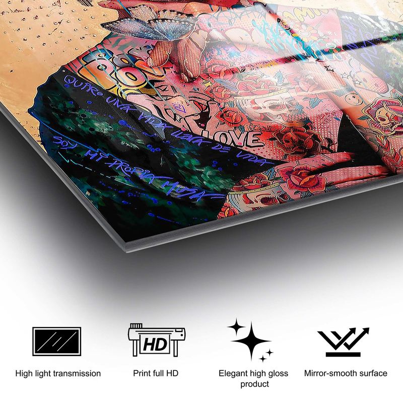 Casa si Gradina - Decoratiuni - Tablouri - Tablou decorativ din sticla, Wallxpert, multicolor, sticla temperata, 70x100 cm, 123BZM2214 - Infinity.ro