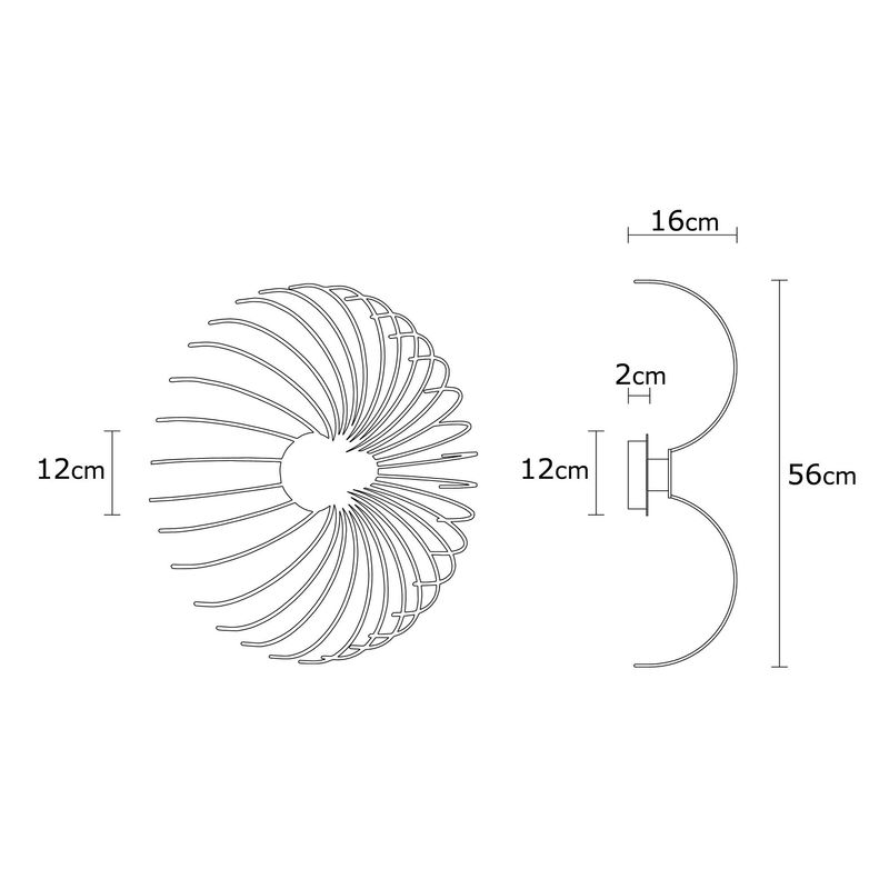 Casa si Gradina - Corpuri si surse de iluminat - Plafoniere, aplice si spoturi - Aplica de perete, Opviq, metal, negru, 16x56 cm - Infinity.ro