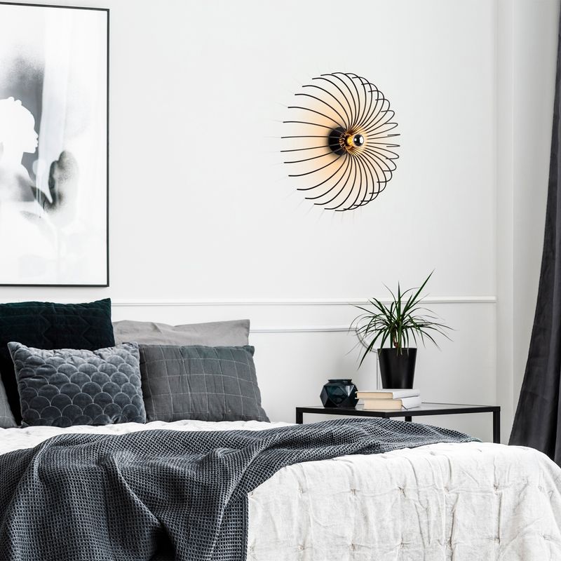 Casa si Gradina - Corpuri si surse de iluminat - Plafoniere, aplice si spoturi - Aplica de perete, Opviq, metal, negru, 16x56 cm - Infinity.ro