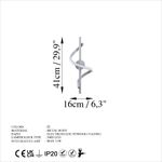 Casa si Gradina - Corpuri si surse de iluminat - Plafoniere, aplice si spoturi - Aplica de perete, Opviq, metal, gri, 16x25x41 cm, led 11w 3000k - Infinity.ro