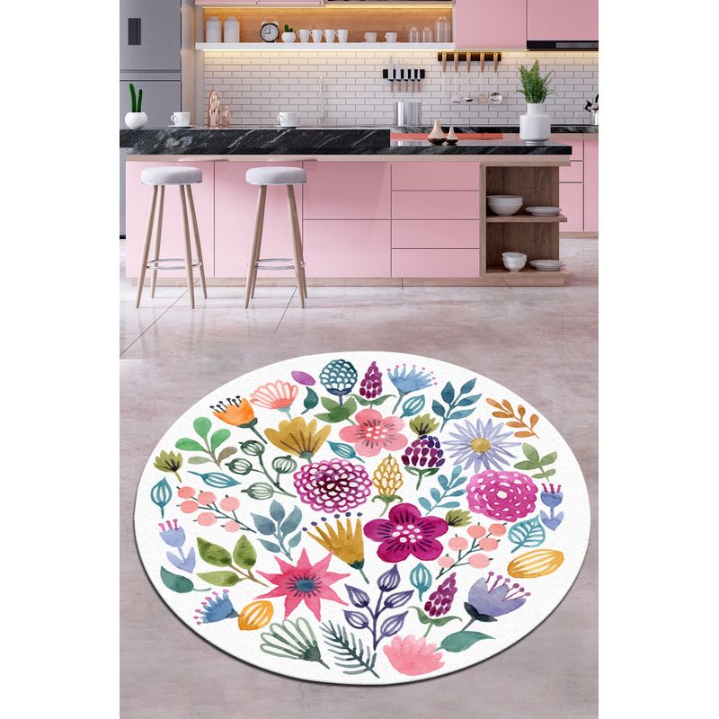 Casa si Gradina - Textile si covoare - Covoare - Covoare casa - Covor, Conceptum Hypnose, multicolor, 140 cm, 100% poliester, antiderapant, 287CHL1436 - Infinity.ro