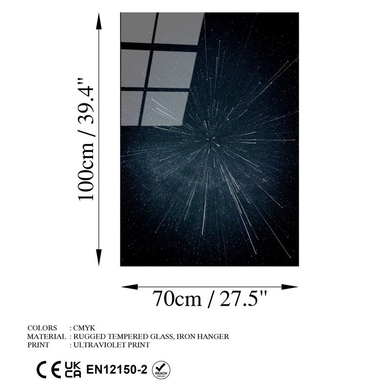 Casa si Gradina - Decoratiuni - Tablouri - Tablou decorativ din sticla temperata, Wallxpert, multicolor, 70x100 cm, 123BZM1177 - Infinity.ro