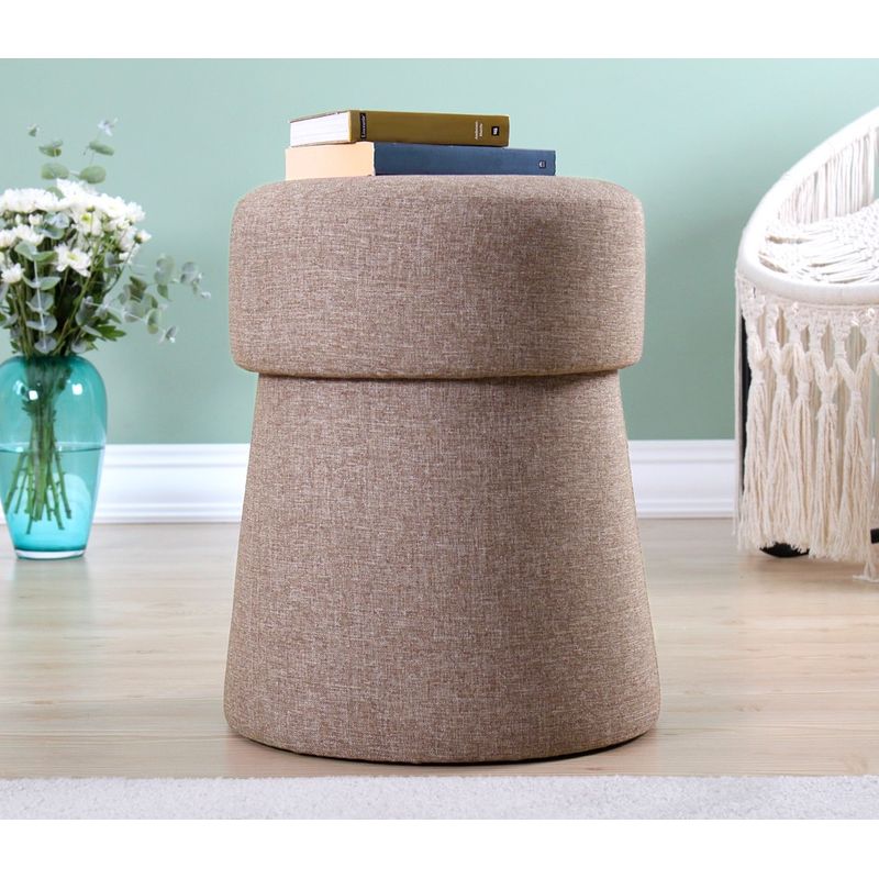 Casa si Gradina - Mobilier - Scaune si fotolii - Tabureti - Taburet, Atelier Del Sofa, bumbac si in, cafea, 45x45x47 cm, 209FLF1212 - Infinity.ro