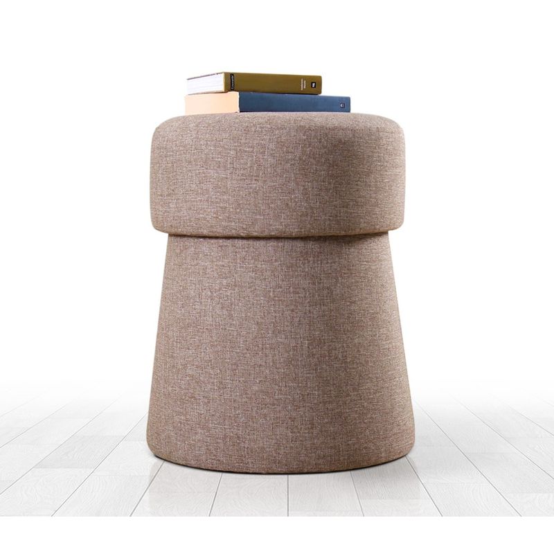 Casa si Gradina - Mobilier - Scaune si fotolii - Tabureti - Taburet, Atelier Del Sofa, bumbac si in, cafea, 45x45x47 cm, 209FLF1212 - Infinity.ro