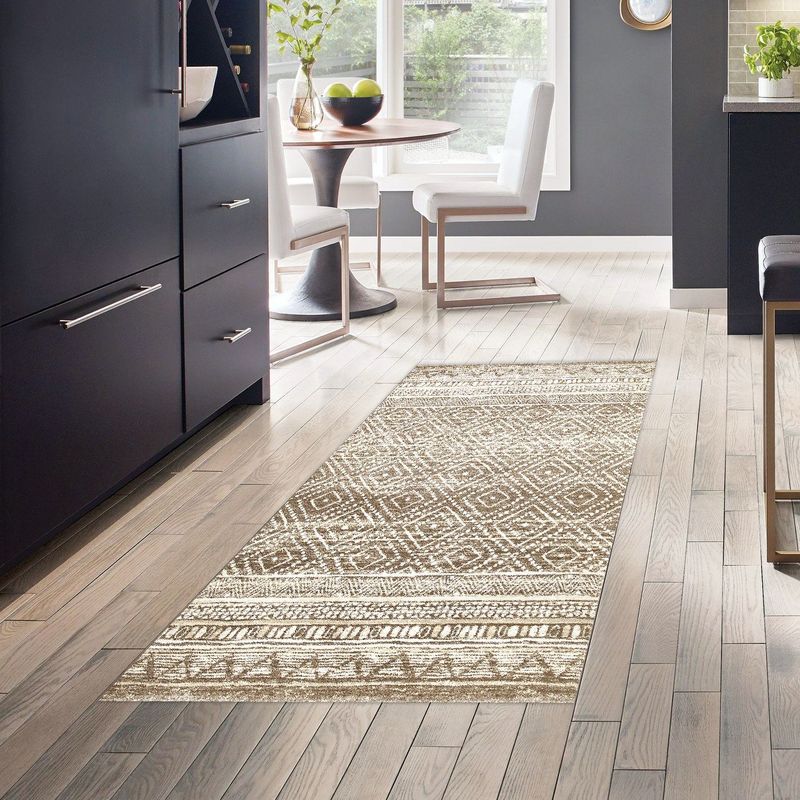 Casa si Gradina - Textile si covoare - Covoare - Covorase intrare - Covoras de intrare, Conceptum Hypnose, maro, 80x120 cm, 100% poliester, antiderapant, lavabil la masina, 955ANR3987 - Infinity.ro