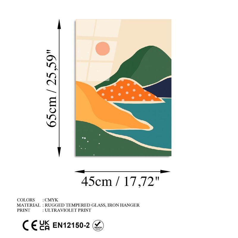 Casa si Gradina - Decoratiuni - Tablouri - Tablou decorativ, Wallxpert, sticla calita, multicolor, 45x65 cm, 123BZM2402 - Infinity.ro