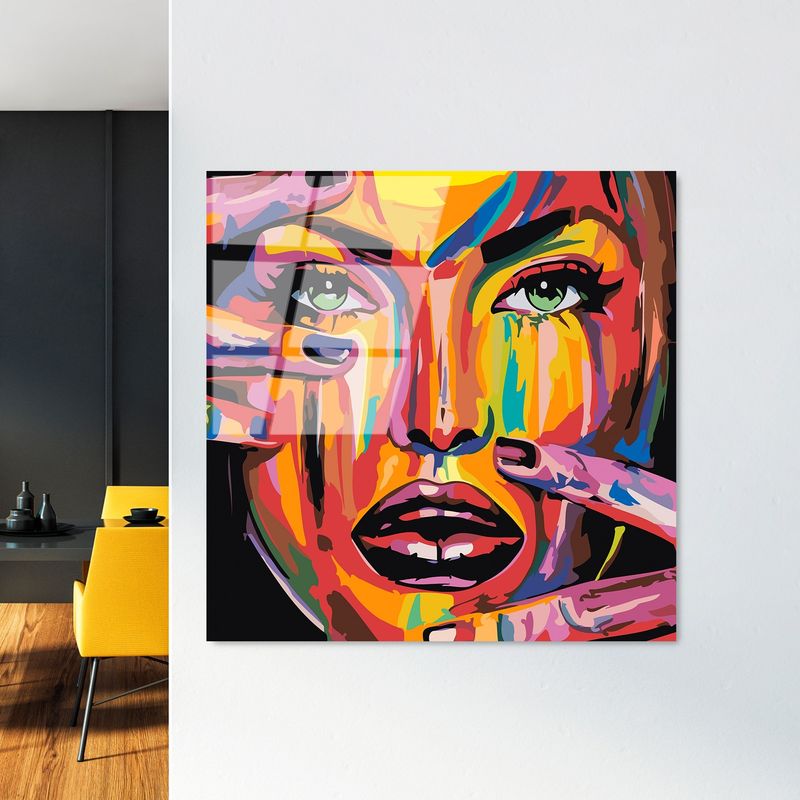 Casa si Gradina - Decoratiuni - Tablouri - Tablou decorativ, Wallxpert, sticla calita, multicolor, 50x50 cm, 123BZM2339 - Infinity.ro
