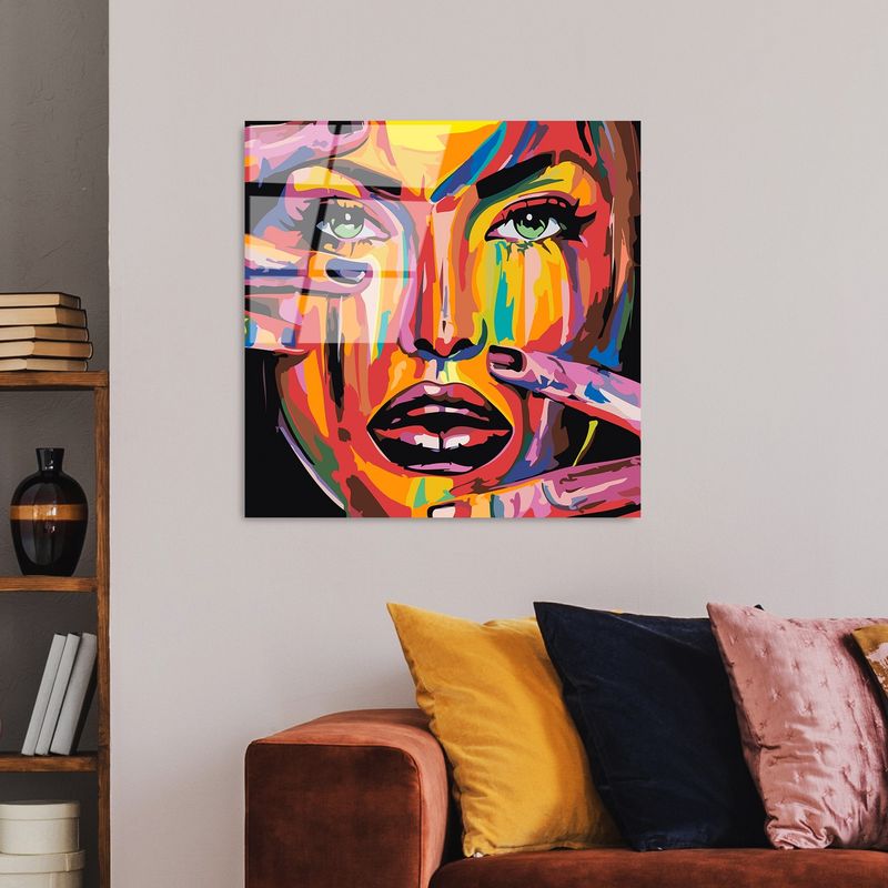 Casa si Gradina - Decoratiuni - Tablouri - Tablou decorativ, Wallxpert, sticla calita, multicolor, 50x50 cm, 123BZM2339 - Infinity.ro