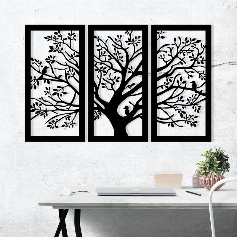 Casa si Gradina - Decoratiuni - Decoratiuni perete - Accesoriu decorativ de perete, Wallxpert, metal, negru, 103x65 cm - Infinity.ro