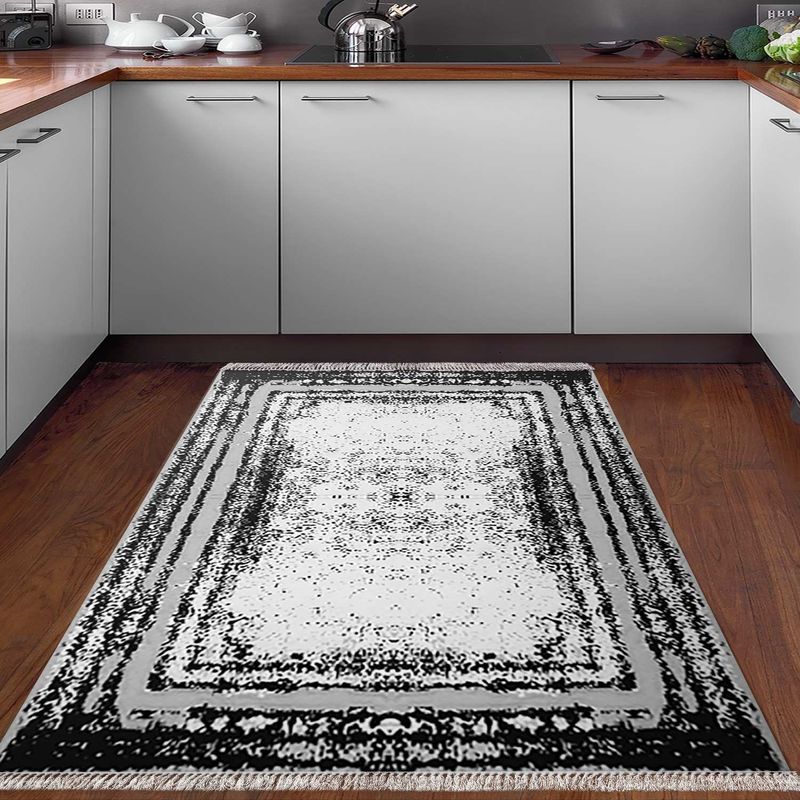 Casa si Gradina - Textile si covoare - Covoare - Covoare casa - Covor, Conceptum Hypnose, negru, 80x120 cm, 100% poliester, antiderapant, lavabil la masina, 955ANR3604 - Infinity.ro
