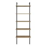 Casa si Gradina - Mobilier - Biblioteci si rafturi - Biblioteci - Biblioteca, Hanah Home, pal melaminat, nuc si negru, 60x22x174 cm, 541HDL1306 - Infinity.ro