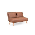 Casa si Gradina - Mobilier - Canapele si coltare - Canapele - Canapea extensibila, Hanah Home, metal si poliester, maro, 120x79x80 cm - Infinity.ro