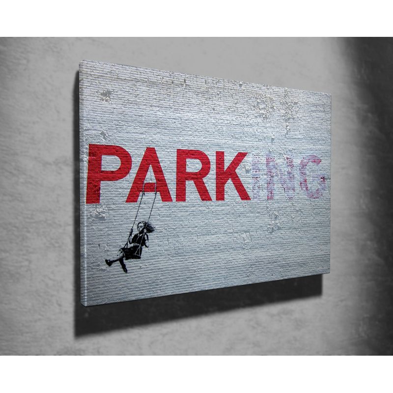 Casa si Gradina - Decoratiuni - Tablouri - Tablou canvas decorativ, Wallxpert, multicolor, 50x70 cm, 50% bumbac 50% poliester, artist Banksy, 966BRS1175 - Infinity.ro