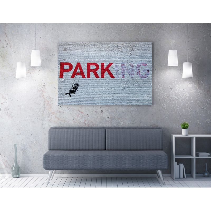 Casa si Gradina - Decoratiuni - Tablouri - Tablou canvas decorativ, Wallxpert, multicolor, 50x70 cm, 50% bumbac 50% poliester, artist Banksy, 966BRS1175 - Infinity.ro