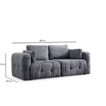 Casa si Gradina - Mobilier - Canapele si coltare - Canapele - Canapea 2 locuri, Atelier Del Sofa, lemn fag si pal, gri, 300x120x65 cm - Infinity.ro