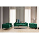 Casa si Gradina - Mobilier - Canapele si coltare - Canapele - Canapea 3 locuri, Hanah Home, lemn fag si pal, verde, 237x90x70 cm - Infinity.ro