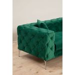Casa si Gradina - Mobilier - Canapele si coltare - Canapele - Canapea 3 locuri, Hanah Home, lemn fag si pal, verde, 237x90x70 cm - Infinity.ro