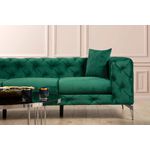 Casa si Gradina - Mobilier - Canapele si coltare - Canapele - Canapea 3 locuri, Hanah Home, lemn fag si pal, verde, 237x90x70 cm - Infinity.ro