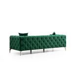 Casa si Gradina - Mobilier - Canapele si coltare - Canapele - Canapea 3 locuri, Hanah Home, lemn fag si pal, verde, 237x90x70 cm - Infinity.ro