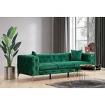 Casa si Gradina - Mobilier - Canapele si coltare - Canapele - Canapea 3 locuri, Hanah Home, lemn fag si pal, verde, 237x90x70 cm - Infinity.ro