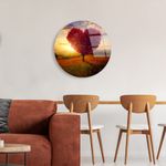 Casa si Gradina - Decoratiuni - Tablouri - Tablou decorativ, Wallxpert, sticla calita, multicolor, diametru 60 cm, 123BZM2623 - Infinity.ro